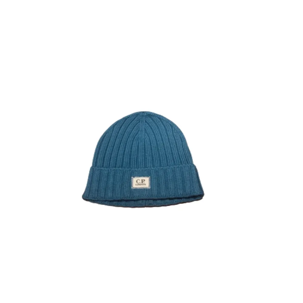 Huer, Kasketter & Hatte^C.P. Company Patch Logo Beanie Blå