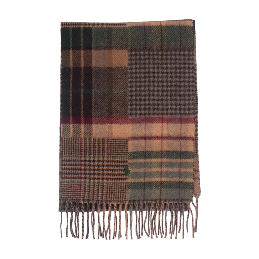 Halstørklæder Og Tørklæder^Polo Ralph Lauren Patchwork Checked Scarf Brun