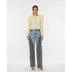 Jeans<ROTATE Birger Christensen Patchwork Straight-Leg Jeans Blå