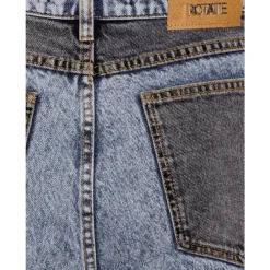 Jeans<ROTATE Birger Christensen Patchwork Straight-Leg Jeans Blå