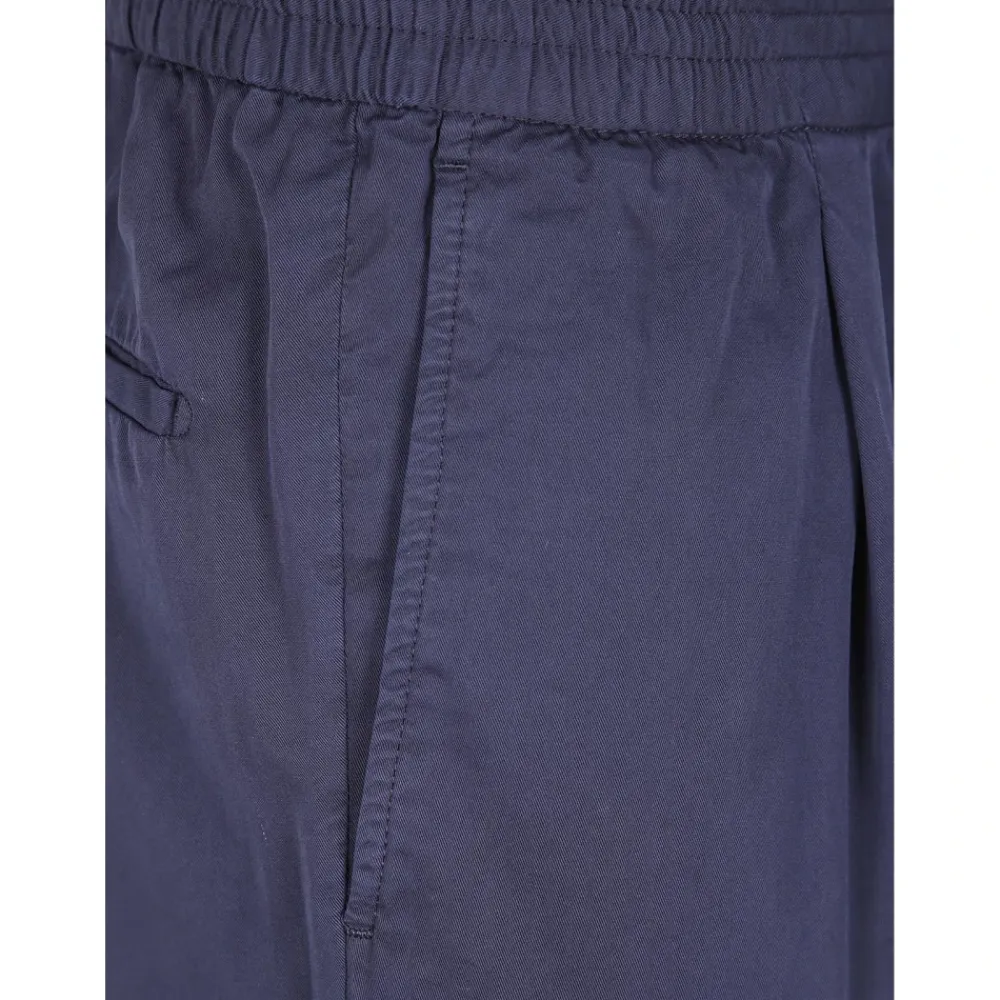 Bukser^Incotex Pattern 54 Cotton Twill Chino Pants Blå