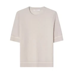 Striktrøjer & Sweatere<Busnel Paulina Jacquard Merino Wool Top Beige