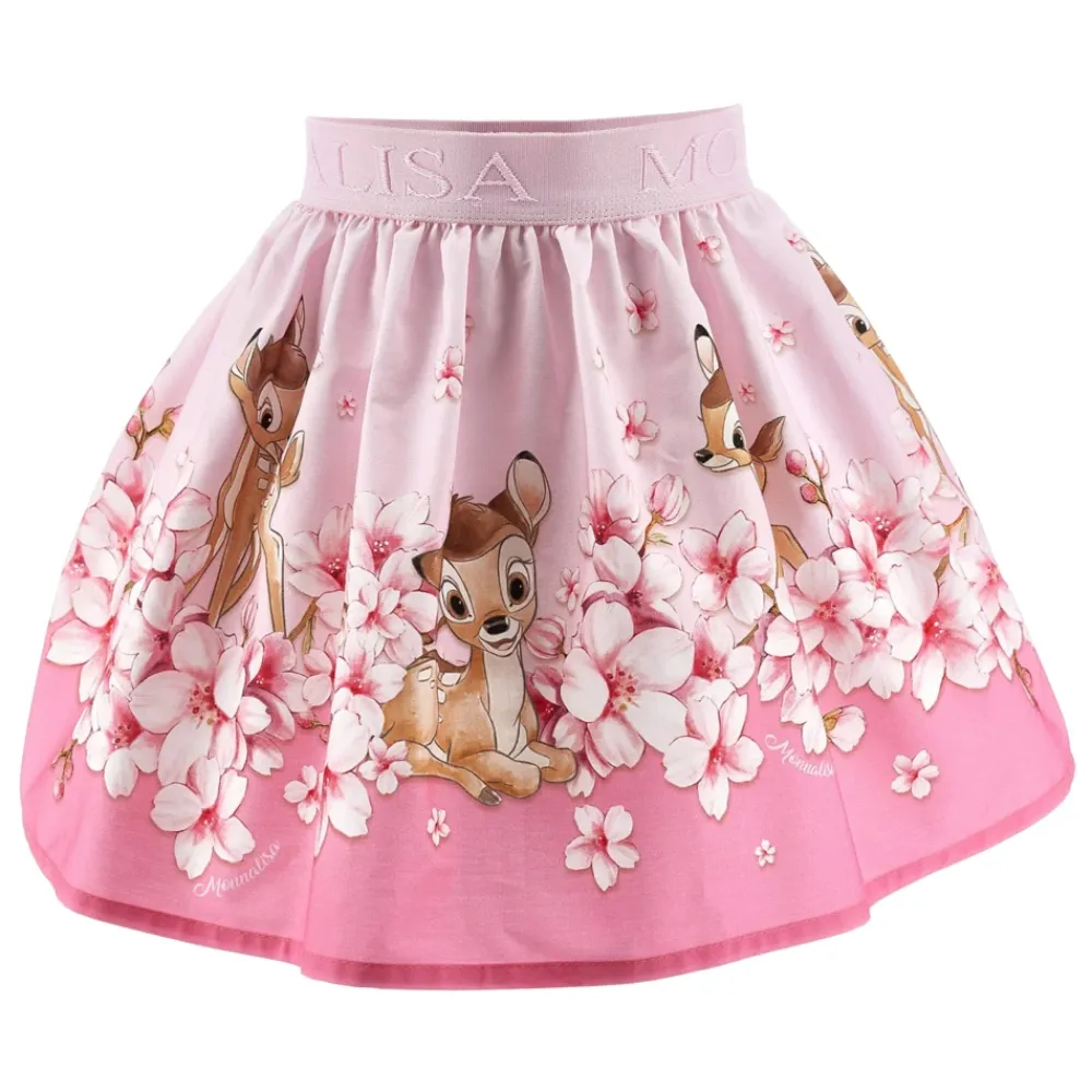 Kjoler & Nederdele<Monnalisa Peach Blossom Bambi Nederdel Pink