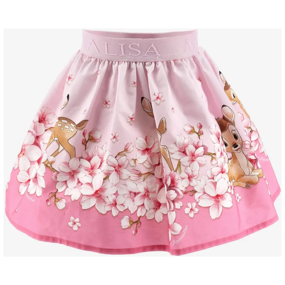 Kjoler & Nederdele<Monnalisa Peach Blossom Bambi Nederdel Pink