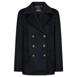 Frakker^Dondup Peacoat Regular i Velour Misto Lana Blå