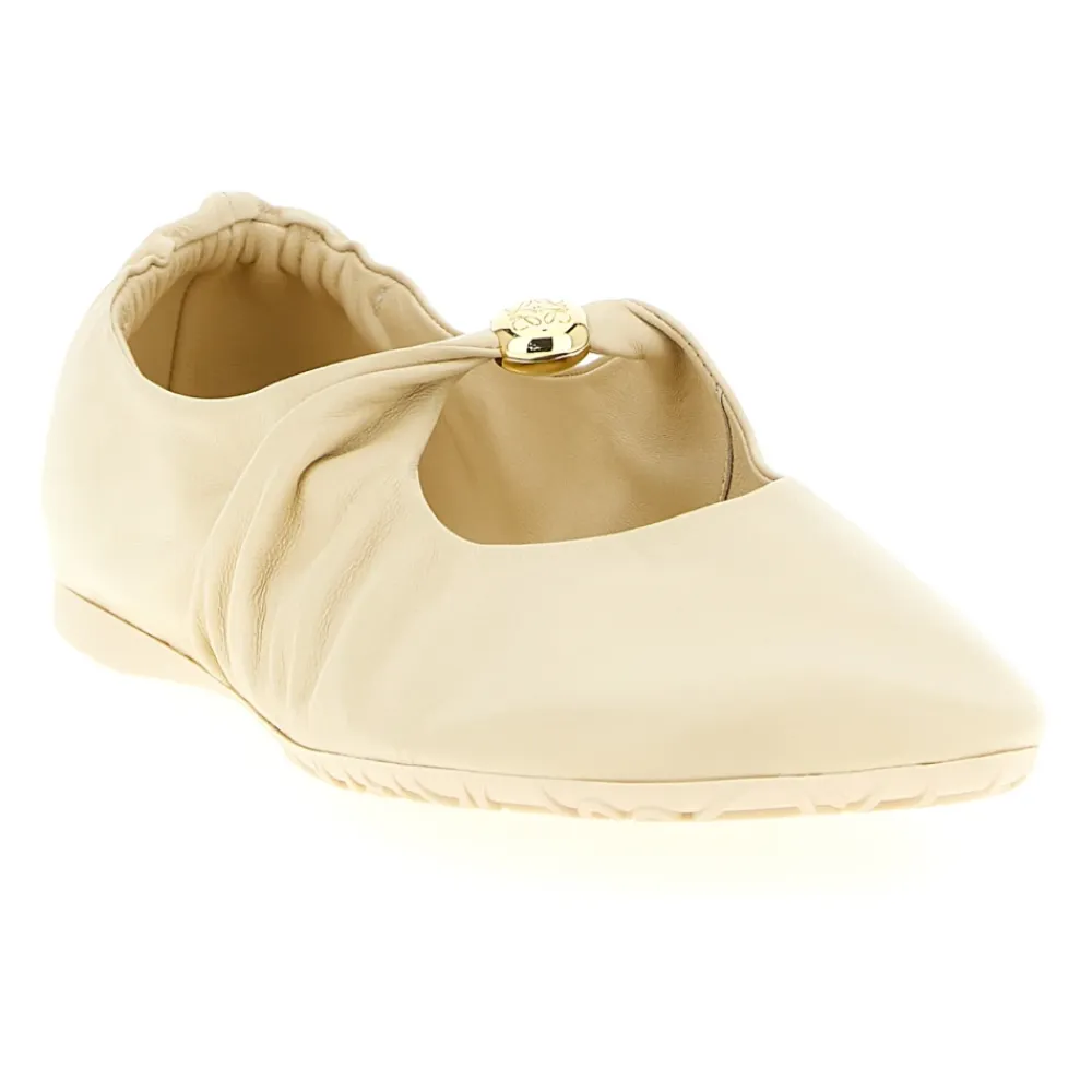 Ballerina Sko<Loewe Pebble Soft Ballet Flat Gul
