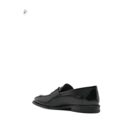 Loafers^Henderson Baracco Penny-strap Loafers med stikdetaljer Sort