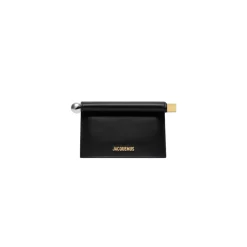 Clutch<Jacquemus Petite Pochette Rond Carre Læder Sort
