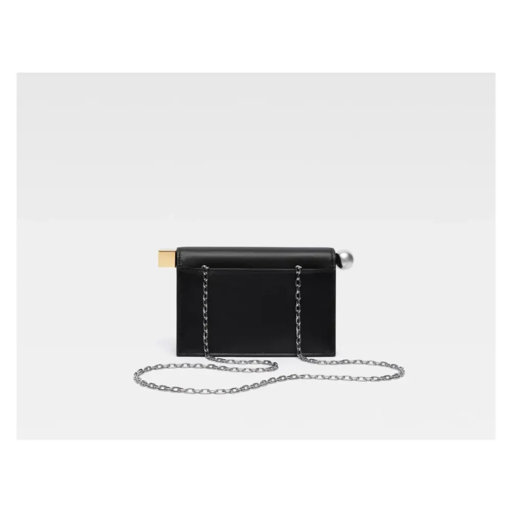 Clutch<Jacquemus Petite Pochette Rond Carre Læder Sort