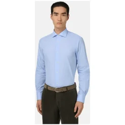 Skjorter^Boggi Milano Pied De Poule Windsor Collar Shirt Regular Fit Blå
