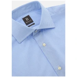 Skjorter^Boggi Milano Pied De Poule Windsor Collar Shirt Regular Fit Blå