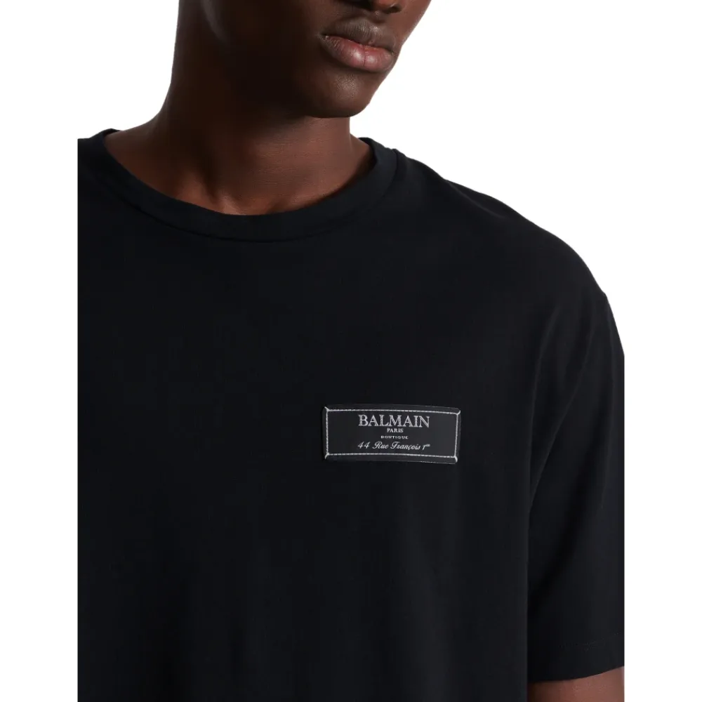 T-Shirts<Balmain Pierre kortærmet T-shirt Sort