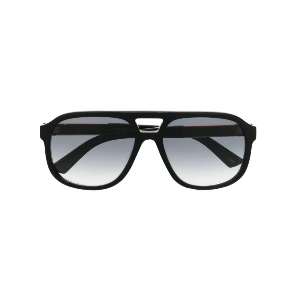 Solbriller<Gucci Pilot Solbriller Sort