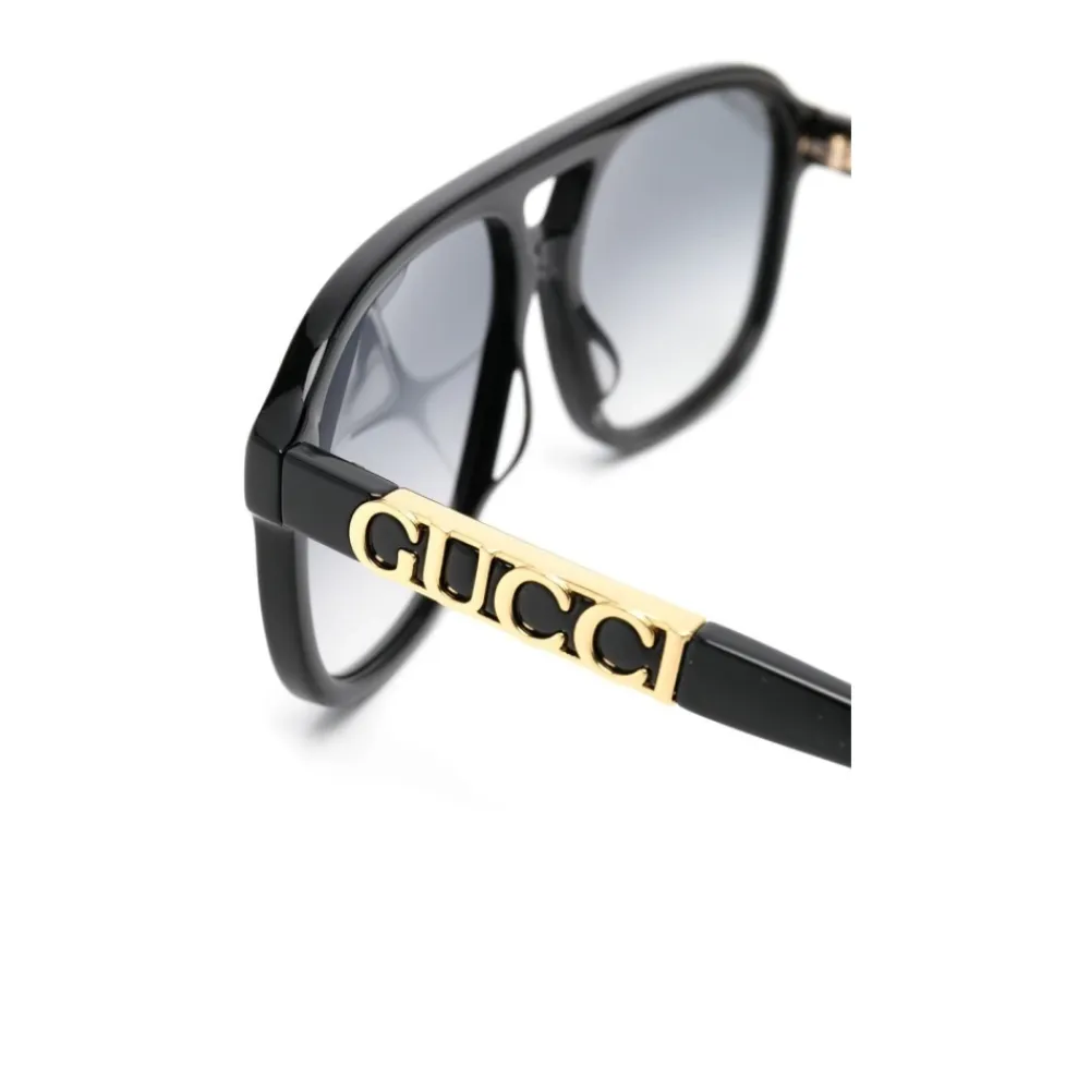 Solbriller<Gucci Pilot Solbriller Sort