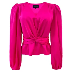 Bluser & Skjorter^Liberté Satin Twist Blouse Pink