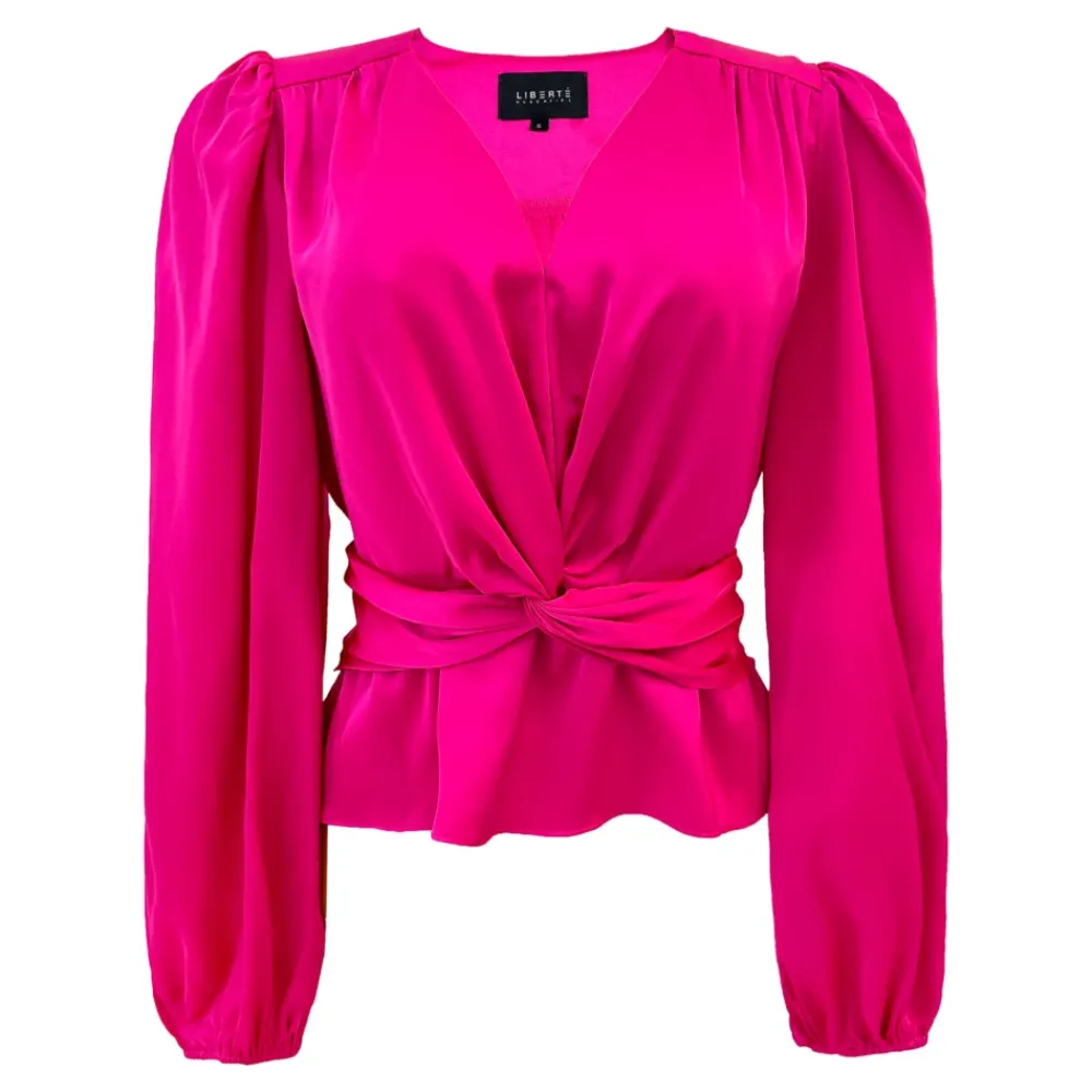 Bluser & Skjorter^Liberté Satin Twist Blouse Pink