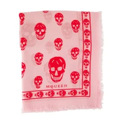 Tørklæder^Alexander McQueen Silke Skull Tørklæde Twill Pink