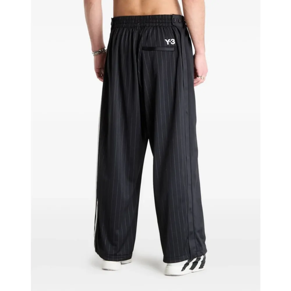 Bukser^Y-3 Pinstripe Drawstring Track Pants Sort