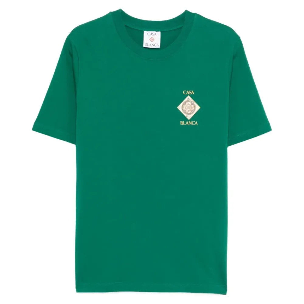T-Shirts<Casablanca Plafond orne de musique Classic T-shirt Grøn