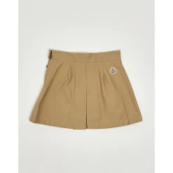 Kjoler & Nederdele^Moncler Pleated Cotton Gabardine Skirt Beige