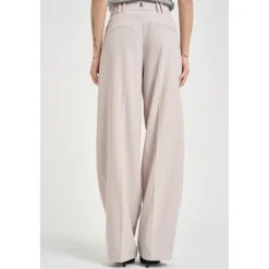 Bukser<Patrizia Pepe Plisserede Wide Trousers Grå