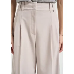 Bukser<Patrizia Pepe Plisserede Wide Trousers Grå