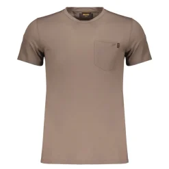 T-Shirts<Moorer Pocket Cotton T-shirt Brun