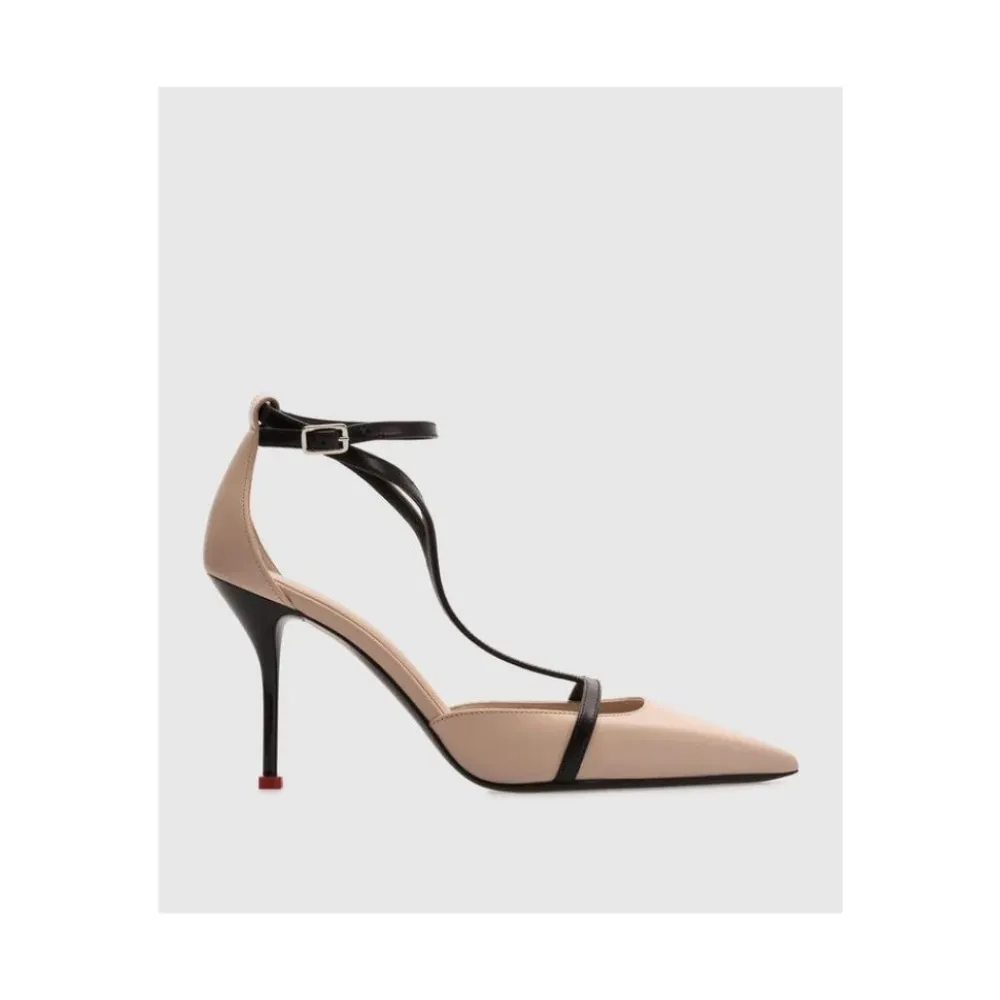 Pumps|Stiletter^Alexander McQueen Pointed Toe T-Strap Heels Multifarvet