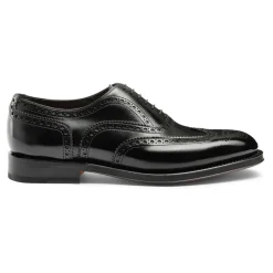 Business Sko<Santoni Poleret Læder Oxford Brogue Sort