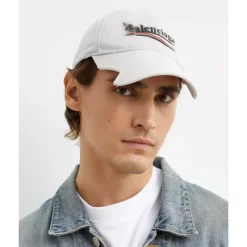 Huer, Kasketter & Hatte^Balenciaga Political Stencil Cap Hvid