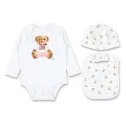 Bodystocking & Sæt^Polo Ralph Lauren Polo Bear Bomuldsgavesæt med 3 Dele Multifarvet