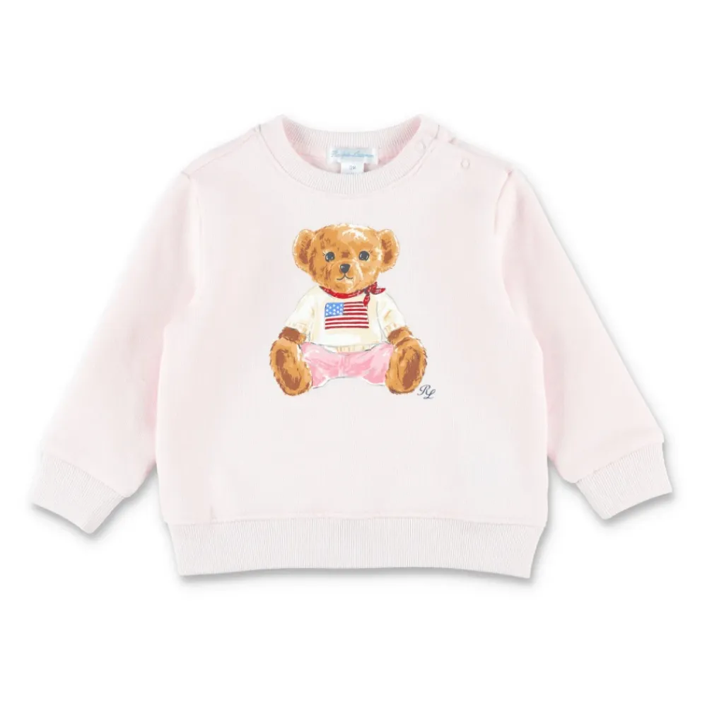 Bodystocking & Sæt^Polo Ralph Lauren Polo Bear Fleece Sweatshirt & Pant Set Pink