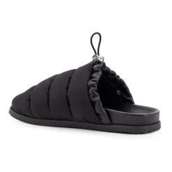 Loafers<Moncler Polstret læder-mule med lomme Sort