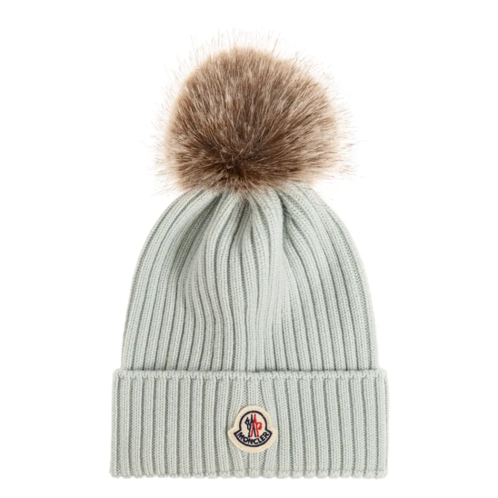 Huer & Kasketter^Moncler Pomponhue med logo Blå