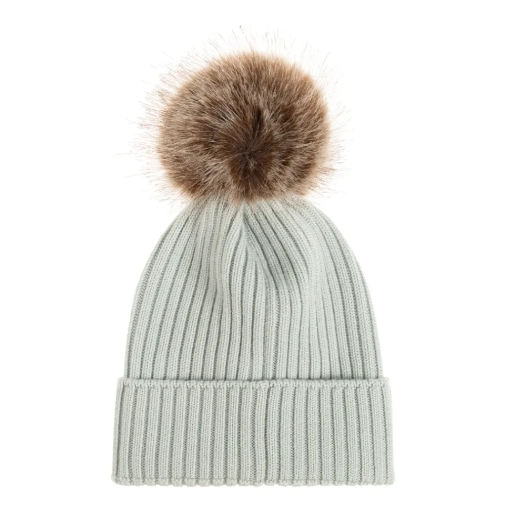 Huer & Kasketter^Moncler Pomponhue med logo Blå