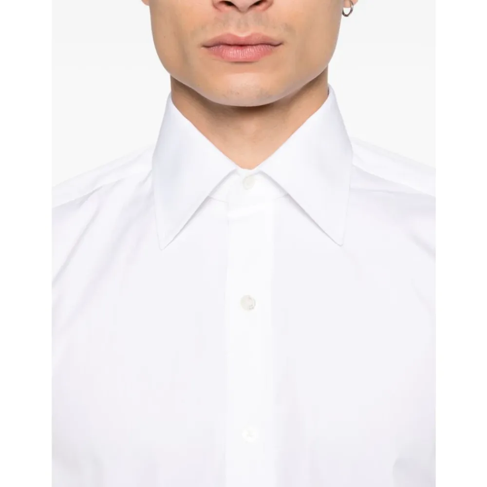 Skjorter<Tom Ford Poplin Classic Fit Shirt Hvid