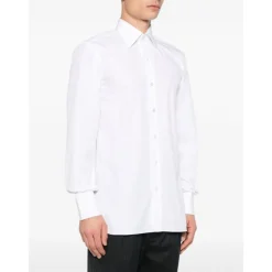 Skjorter<Tom Ford Poplin Classic Fit Shirt Hvid