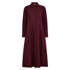 Kjoler^Co'Couture Poppycc Lang Skjortekjole i Winered Rød