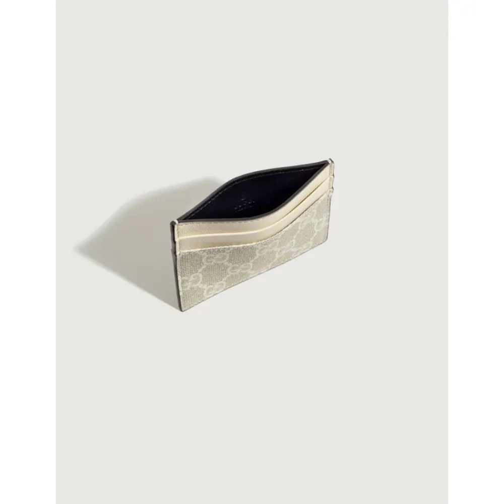 Punge & Kortholder<Gucci Portacarte GG Supreme Beige