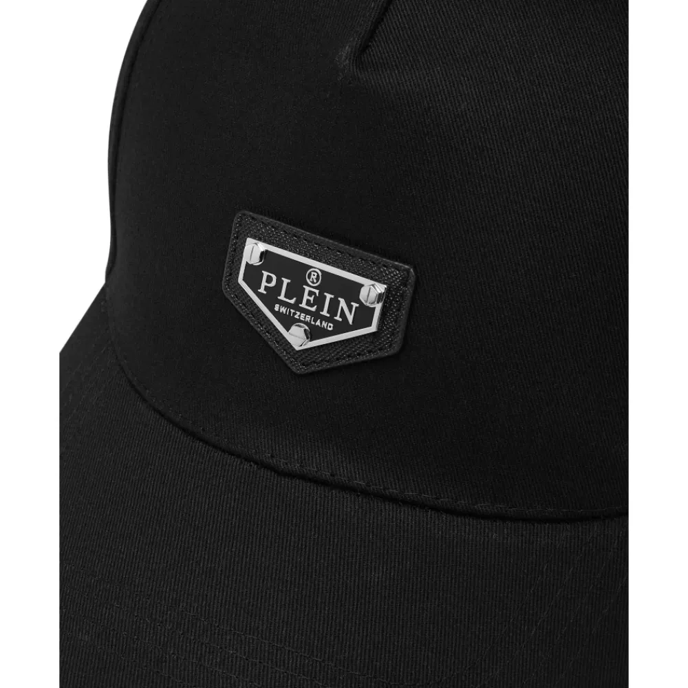 Huer, Kasketter & Hatte<Philipp Plein PP Plaque Baseball Cap Sort