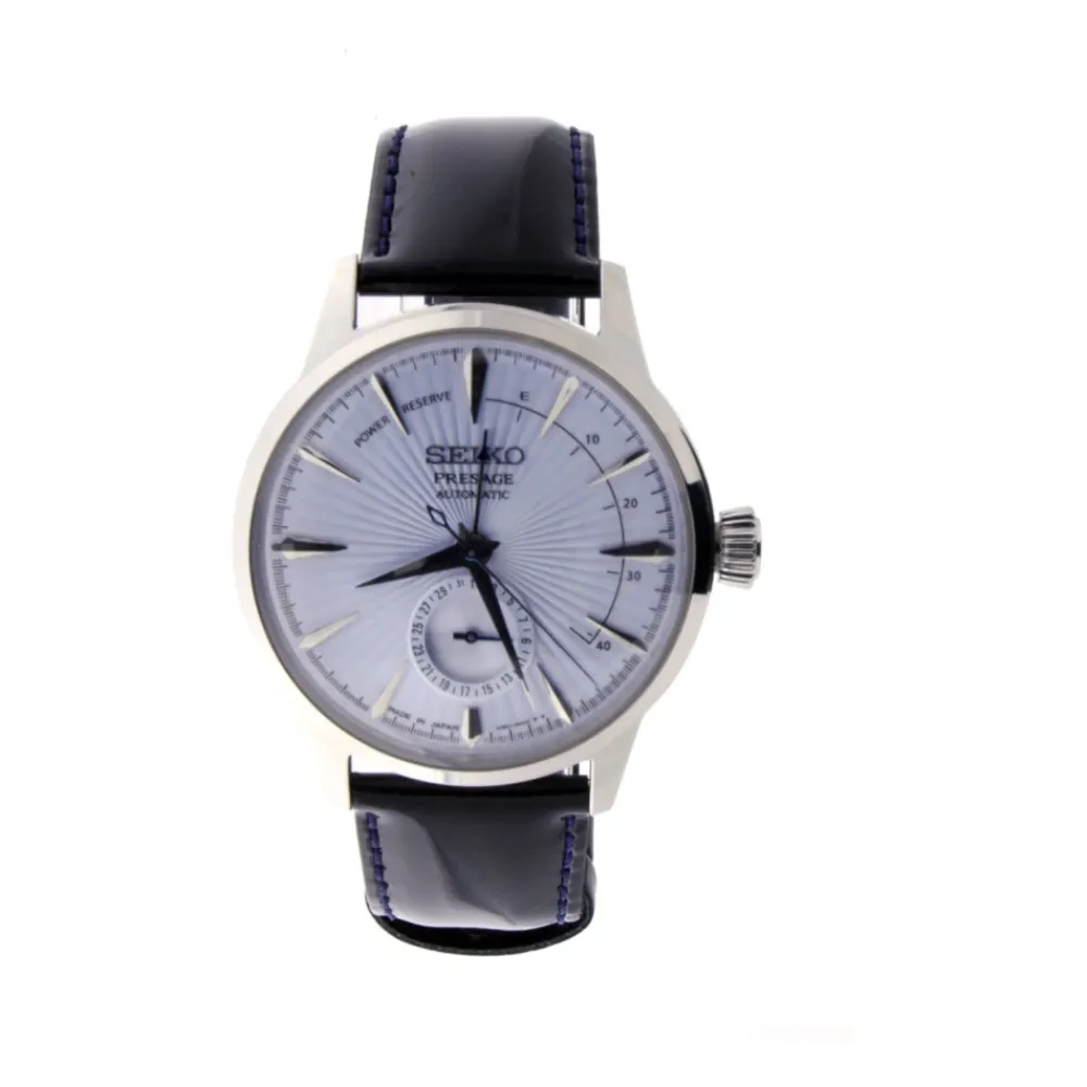 Ure^Seiko Presage Cocktail Time Power Reserve Blå