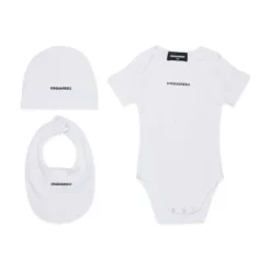 Bodystocking & Sæt<Dsquared2 Press-Stud Short Sleeve Set Hvid