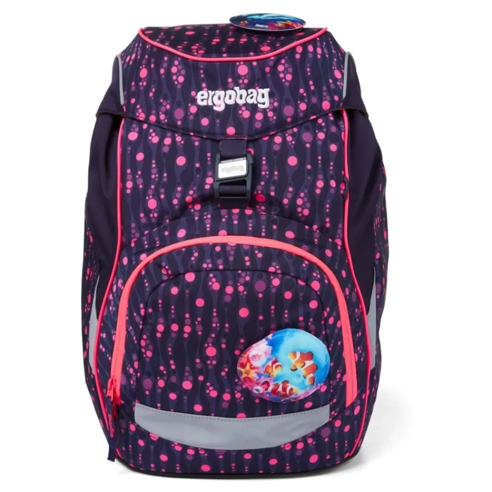 Tasker^Ergobag Prime Lumi Edition Skoletaske Lilla