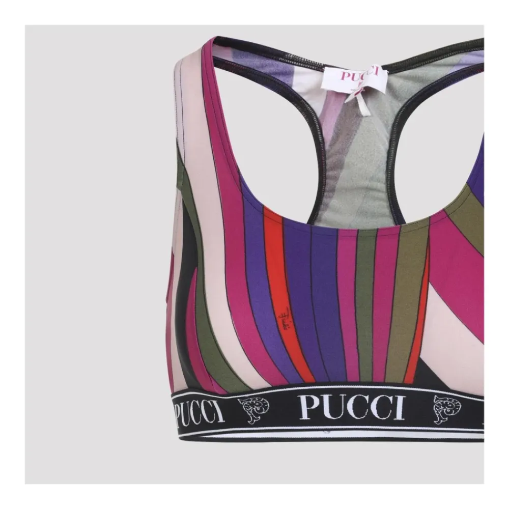 T-Shirts & Toppe<Pucci Print Racerback Sports BH Multifarvet