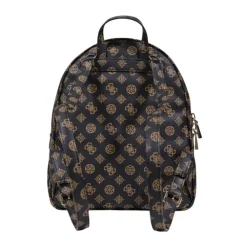 Rygsække<Guess Print Rucksack med lynlås og flere lommer Brun