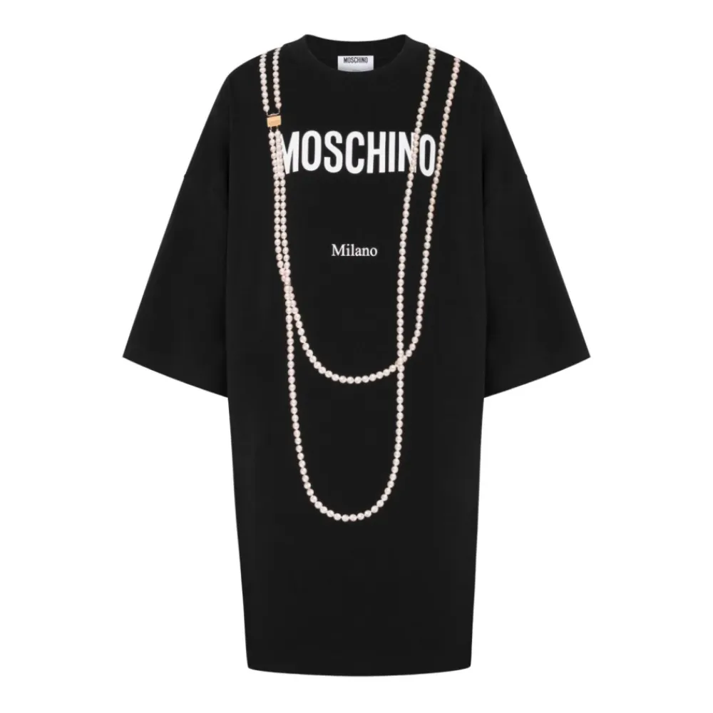 Kjoler^Moschino Printed Heavy Cotton Dress Sort