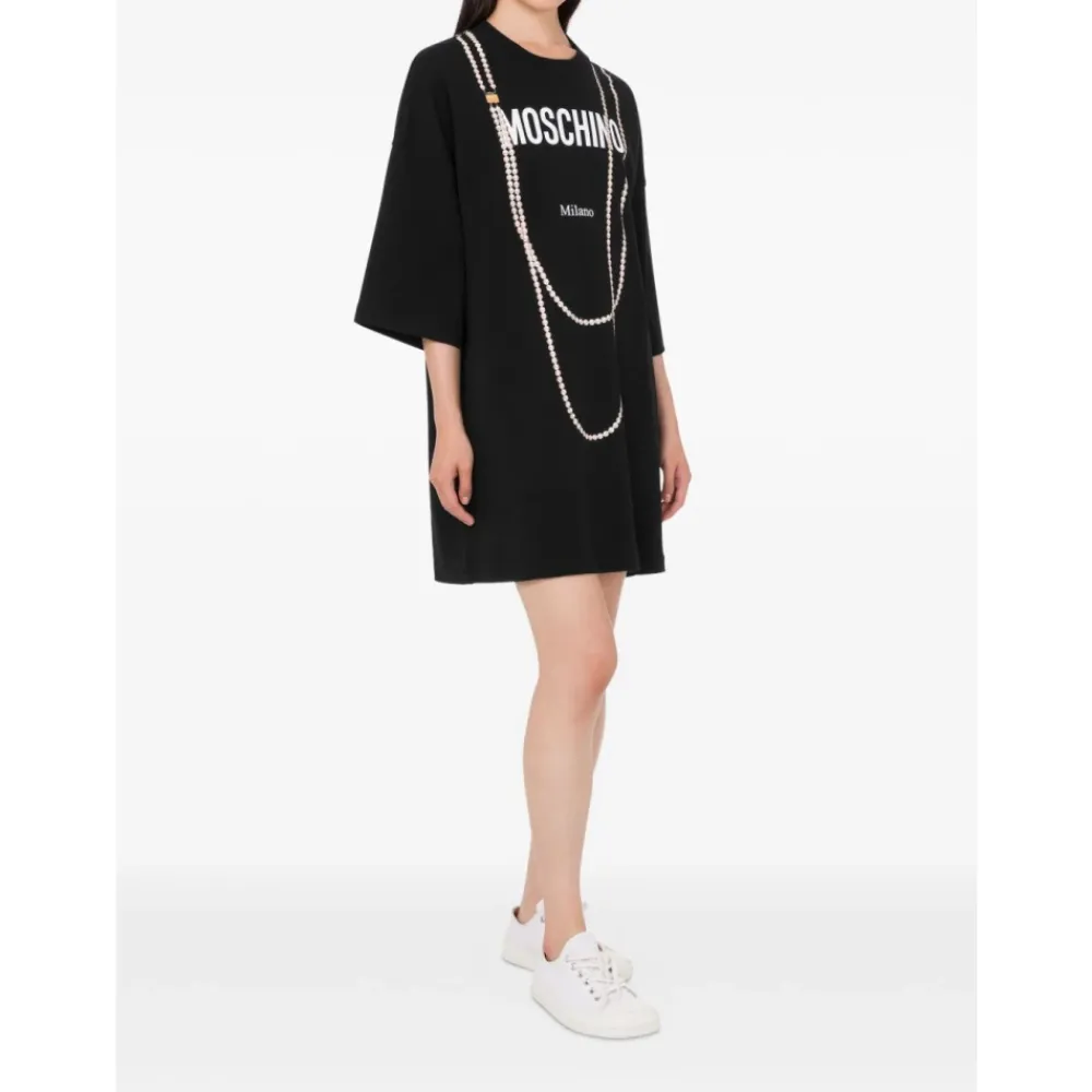 Kjoler^Moschino Printed Heavy Cotton Dress Sort