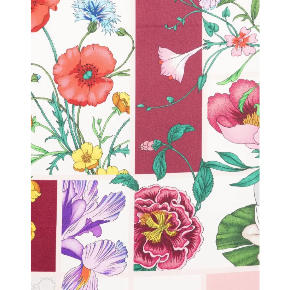 Tørklæder<Gucci Printed Silk Foulard Multifarvet