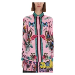 Bluser & Skjorter^Versace Jeans Couture Printed Silk Shirt Multifarvet