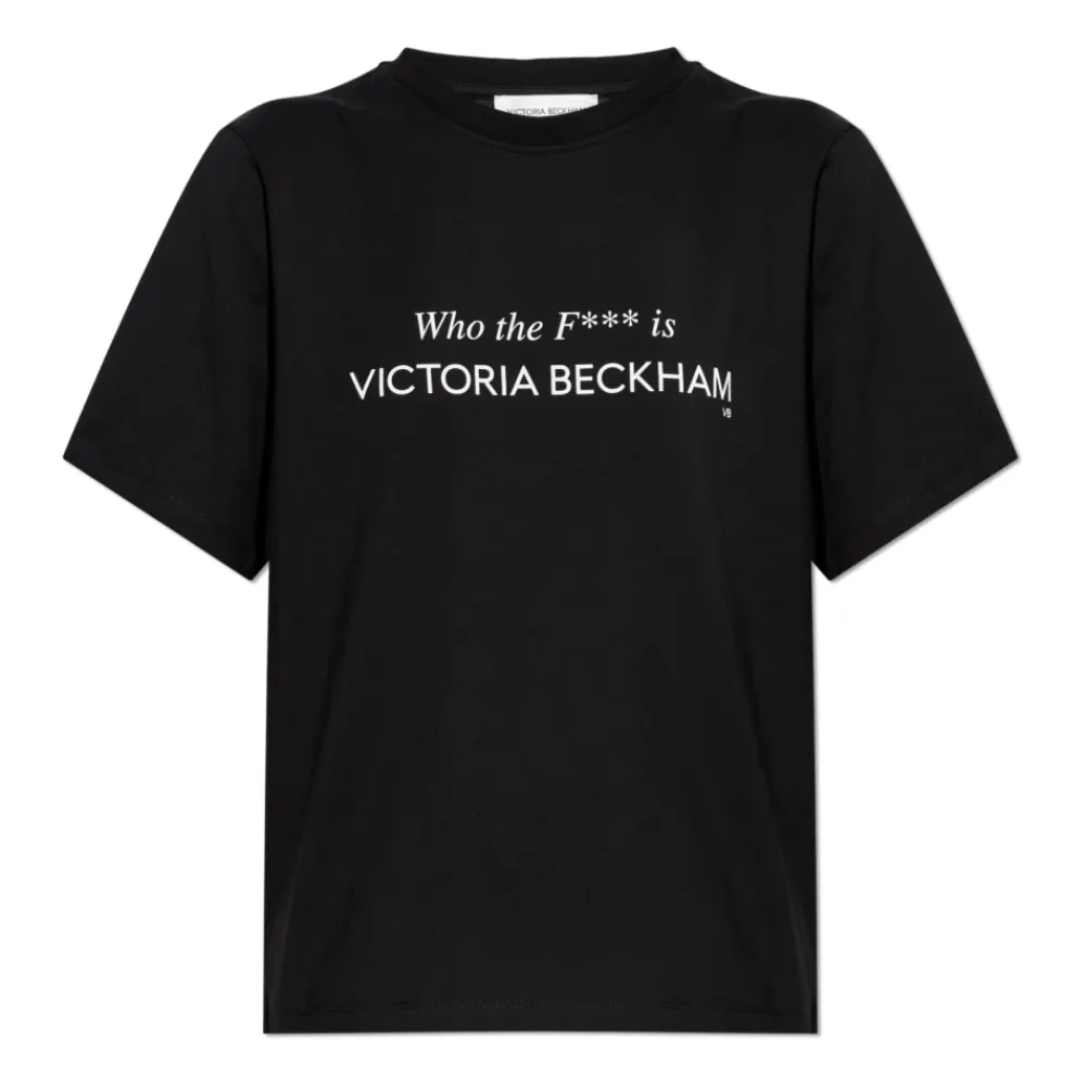 T-Shirts^Victoria Beckham Printed T-Shirt Sort